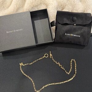 Ross-Simons 20” 18k gold over sterling silver Paperclip Chain Necklace toggle